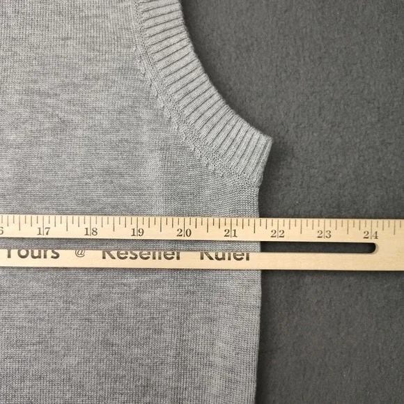 Paul Jones Sweater Vest Mens Extra Large Gray V Neck Cable Knit Pullover Golf - Picture 10 of 10